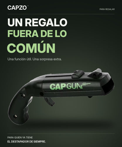 Capzo™: un regalo fuera de lo común para quien ya tiene el destapador de siempre.